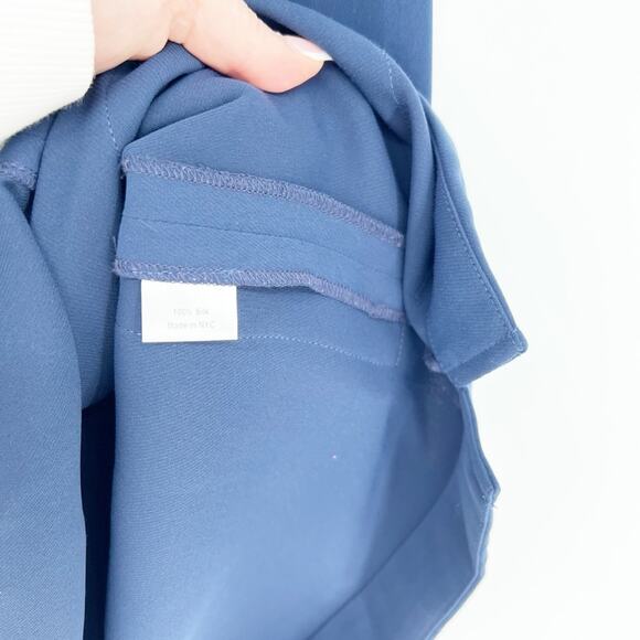 Babe NYC Silk Pocket Front Mini Dress 6 Blue - Picture 6 of 6